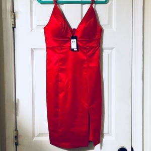 Size 6 “Red Hot” satin Guess dress